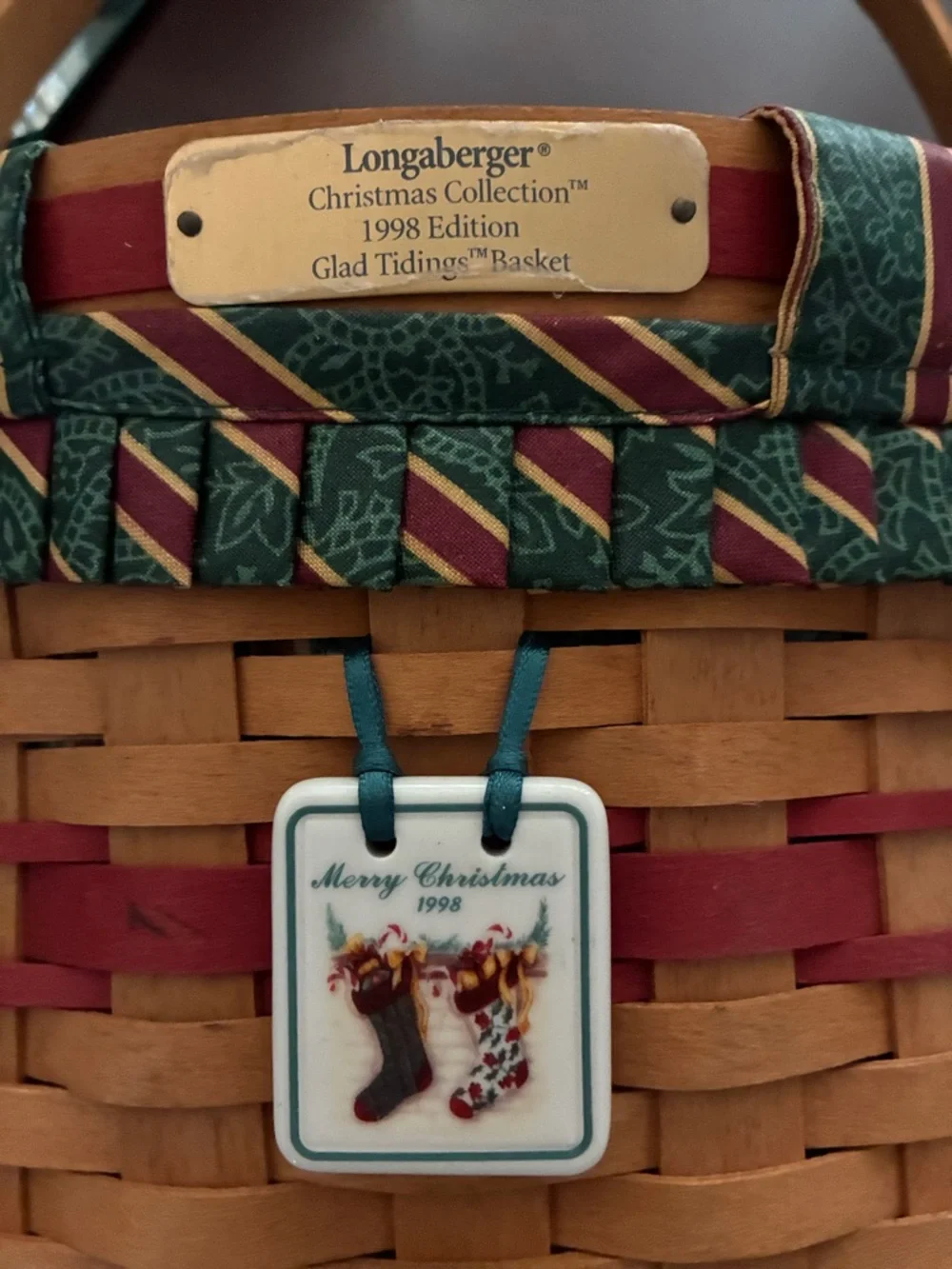 Longaberger Natural Wood Basket Christmas Collection